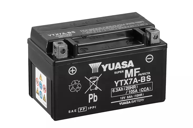 YUASA MP-AKKU 12V 6,3AH YTX7A-BS +/- - Yuasa Mp-akut - YTX7A-BS - 1
