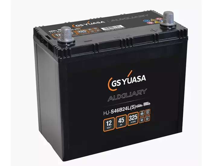 Yuasa GS Auxiliary AGM käynnistysakku 12V 45Ah 325A - S46B24L(S) - YUASA GS käynnistysakut - 1806-S46B24LS - 1