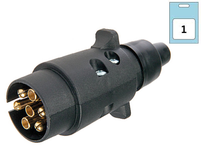 Autoline 7-nap peräkärryn pistoke - muovi / ruuviliittimet / IP44 - 7-napaiset - 1553-5197-BLIST - 1