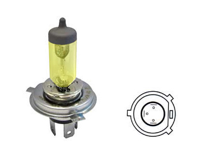 Autoline H4 12V polttimo 1kpl keltainen - H4 12V halogenpolttimot - 12342-KELT - 1