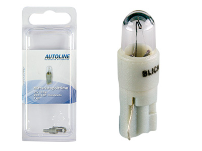 Autoline 12V 0,5W muovikantapolttimopari 2kpl harmaa kanta - Muovikanta halogenpolttimot 12V - 1235G-BLIST - 1