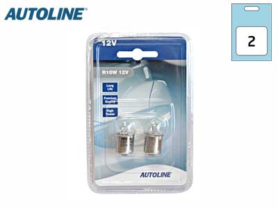 Autoline R10W BA15s 12V metallikantapolttimo 1kpl - Halogen metallikantapolttimot 12V - 12814-BLIST - 2
