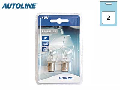 Autoline 21/5W 12V metallikantapolttimopari 2kpl - Halogen metallikantapolttimot 12V - 12499-BLIST - 2