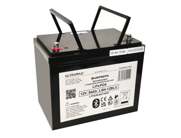Ultramax LiFePO4 12V 84Ah Bluetooth - Litium akut Li-Ion ja LiFePO4 - UM-BAT-12V84A-BT - 1