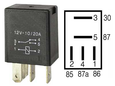MIKRORELE 12V 20A 5N VAIHTO - Mikroreleet 12V - 29201005U - 1