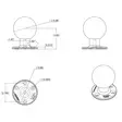 RAM MOUNTS KIINNITYSVARSI JA ALUSTAT 3,38" - Kiinnityssarja E sarja 3,38" pallo - RAM-E-101U - 5