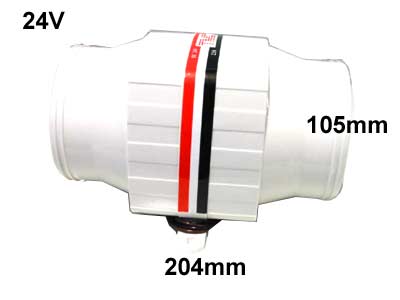 TUNNELIPUHALLIN 24V 4'' - Veneen puhaltimet ja tuulettimet - 1800-03704-24V - 1