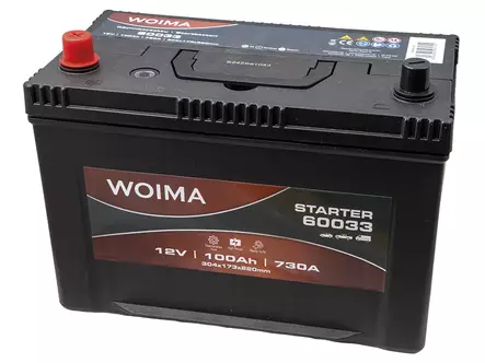WOIMA KÄYNNISTYSAKKU SMF 100AH 304X173X220 +/- 730A EN - Woima käynnistysakut - 1806-60033W - 1
