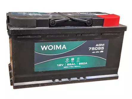 WOIMA AGM 95AH 353X175X190 -/+ 850A EN - Woima käynnistysakut - 1806-75095W - 1
