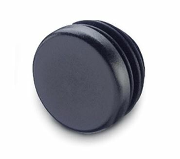 Musta muovinen päätytulppa - Ø12mm putkelle - Anturiteline komponentit - 991-D12-SW - 1
