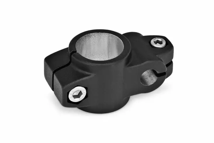 Musta ristikiinnike - Ø12mm & Ø25mm putkelle - Anturiteline komponentit - 133-B25-B12-2-SW - 1