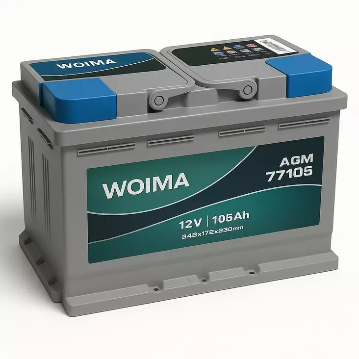 Woima AGM Solar vapaa-ajan akku 12V 105Ah -/+ - Woima vapaa-ajan akku - 1806-77105W - 1