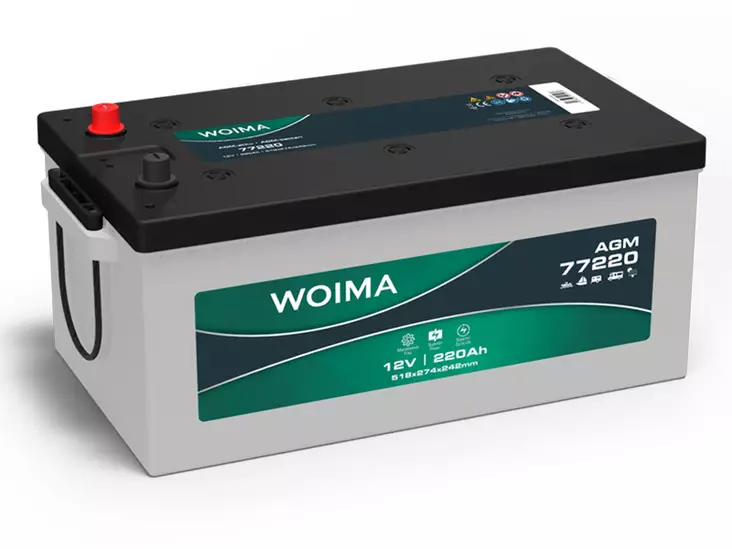 Woima AGM Solar vapaa-ajan akku 12V 220Ah - Woima vapaa-ajan akku - 1806-77220W - 1