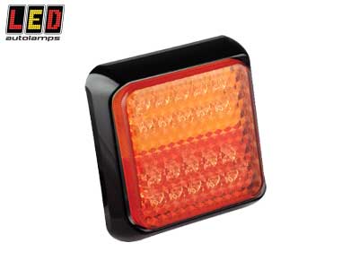 TAKAVALOMODULI, TAKA/JARRU - LED-neliö takavalot - 1614-80BSTIME-BOX - 1