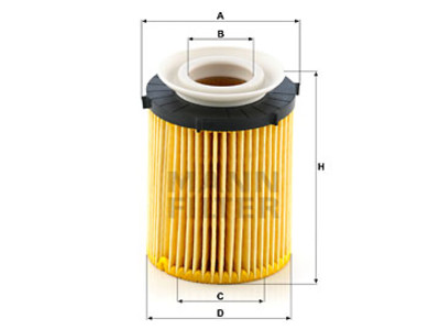 ÖLJYNSUODATIN MANN, MB - Öljynsuodattimet - 1482-HU7116Z - 1